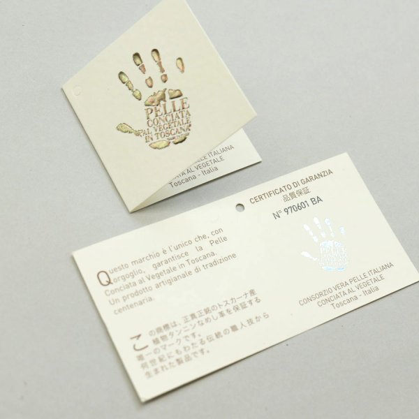 画像2: イタリア植物タンニン革なめし協会タグ1枚 (2)