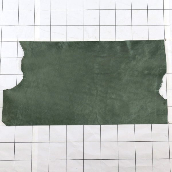 画像1: 不定形裁ち革 「Maya」DarkGreen (1)