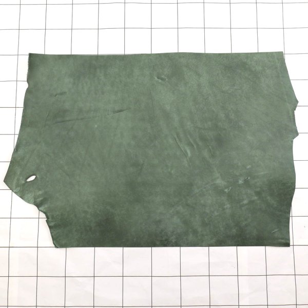 画像1: 不定形裁ち革 「Maya」DarkGreen (1)