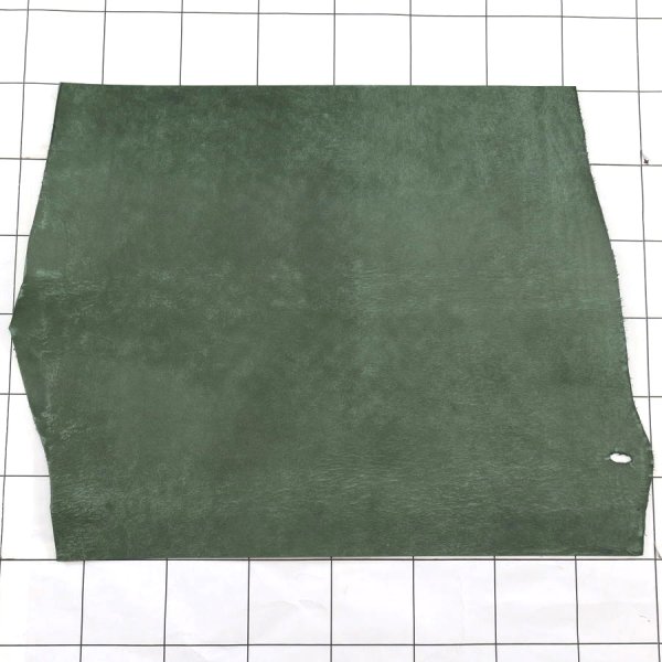 画像1: 不定形裁ち革 「Maya」DarkGreen (1)