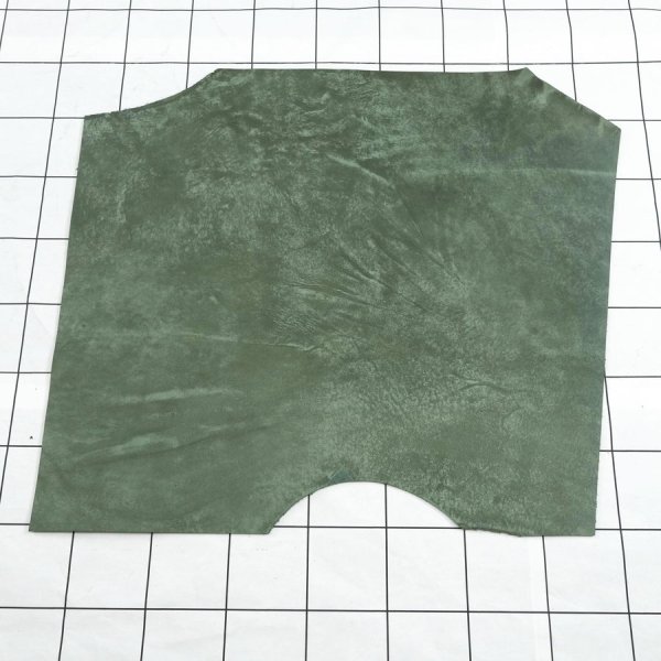 画像1: 不定形裁ち革 「Maya」DarkGreen (1)