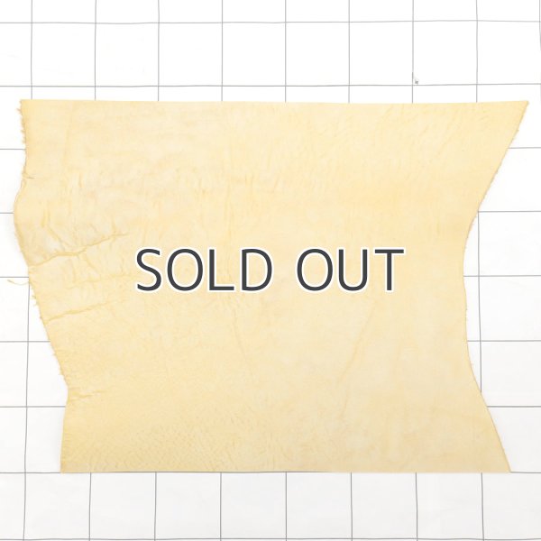 SKA40 アラスカ イエロー 不定形裁ち革 カットレザー 切り革 イタリア ヌメ革