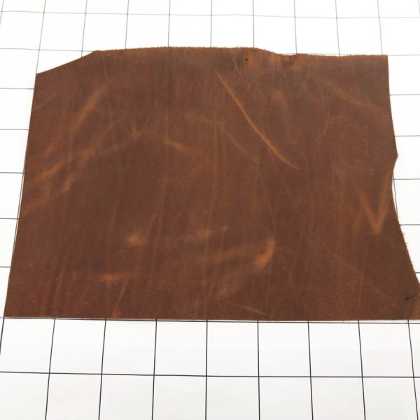 画像1: 【30%OFF!】不定形裁ち革 「WPクレイジーホース」Sienna (1)
