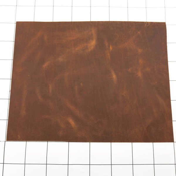 画像1: 【30%OFF!】不定形裁ち革 「WPクレイジーホース」Sienna (1)