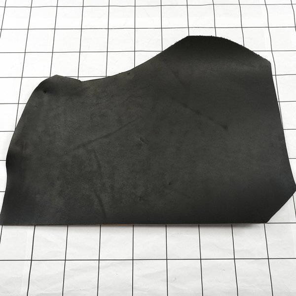 画像1: 不定形裁ち革 「茶芯オールドアメリカ」BLK (1)