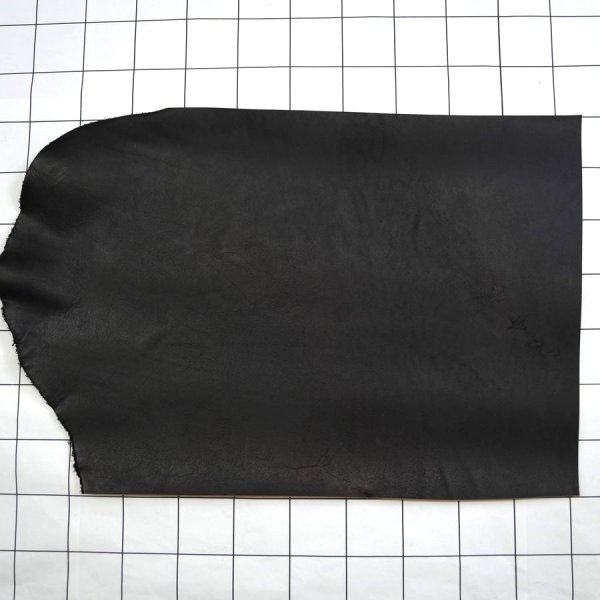 画像1: 不定形裁ち革 「茶芯オールドアメリカ」BLK (1)