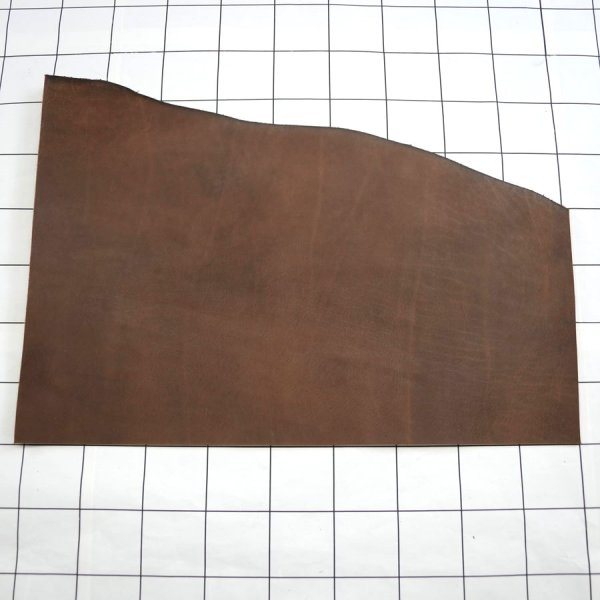 画像1: 不定形裁ち革 「茶芯オールドアメリカ」MOC (1)