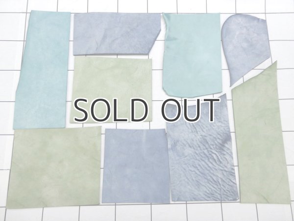 画像1: ハギレ革パックS【Alaska(アラスカ)寒色系】 (1)