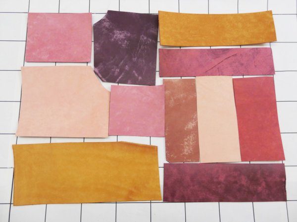 画像1: ハギレ革パックＳ【Maya(マヤ)暖色系】 (1)