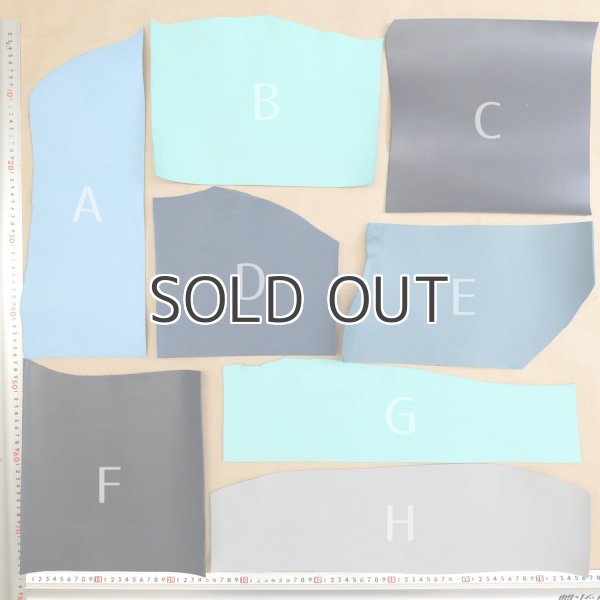 画像2: ハギレパックＬ【Epsom(エプソンスムース)寒色系ミックス】 (2)