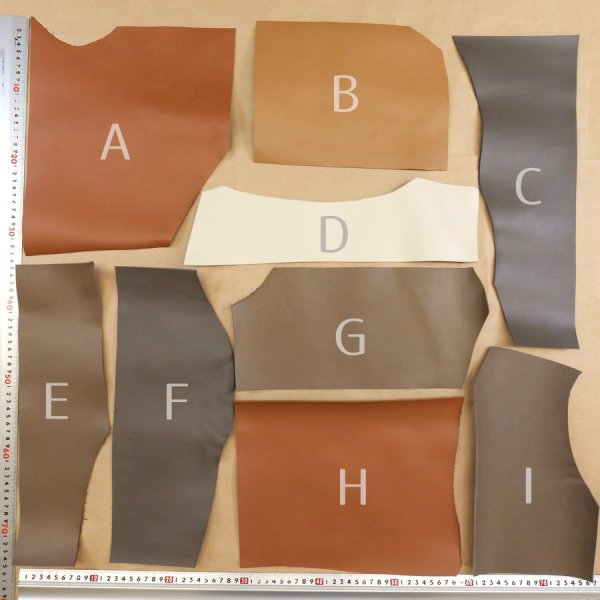 画像2: ハギレパックＬ【Epsom(エプソンスムース)黒茶系ミックス】 (2)