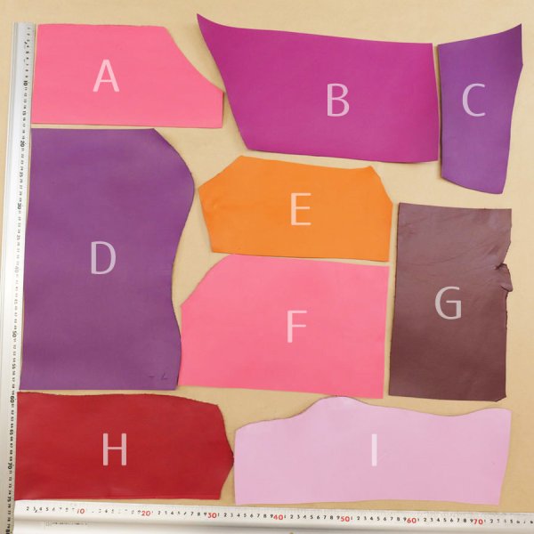 画像2: ハギレパックＬ【Epsom(エプソンスムース)暖色系ミックス】 (2)