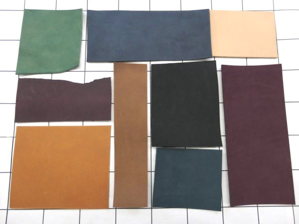 画像1: ハギレ革パックS【トスカーノバフ】 (1)