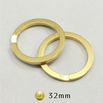 真鍮製ブラス二重リング平 幅広 31mm