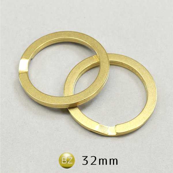 真鍮製ブラス二重リング平 幅広 31mm