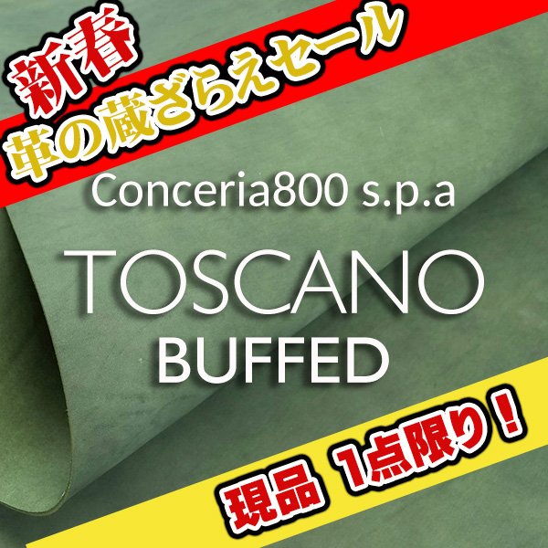 画像1: 【セール】1/2カット Conceria800 トスカーノバフ (Verde) (1)