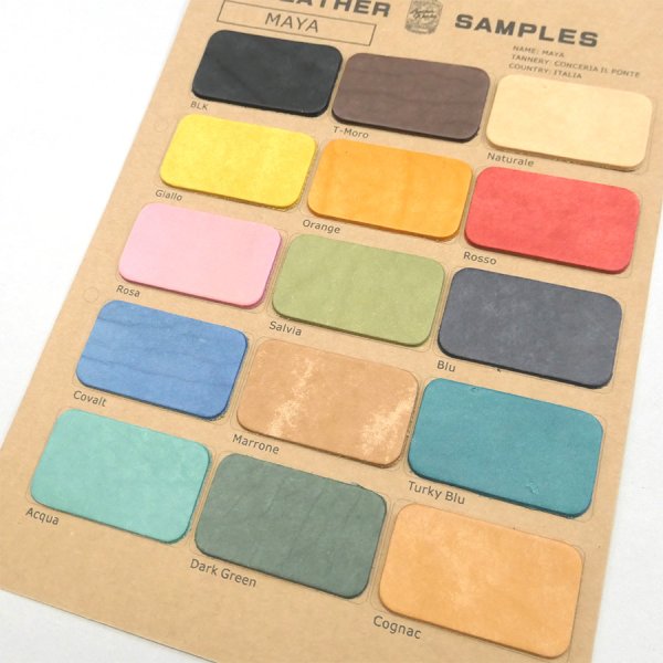 革サンプル帳 イルポンテ マヤ ショルダープエブロ