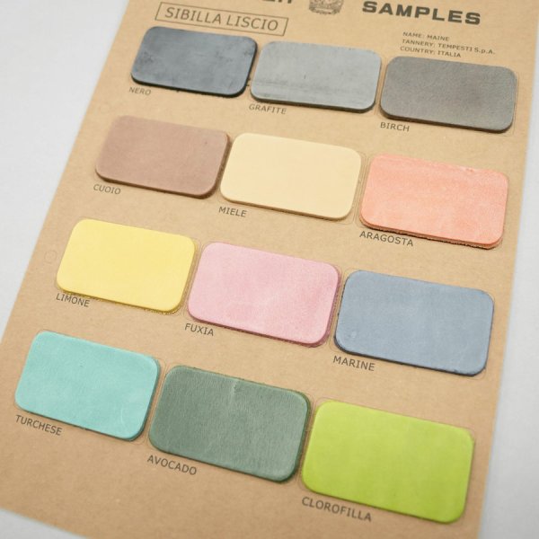 革サンプル帳 Sibilla Liscio(シビラリスシオ)